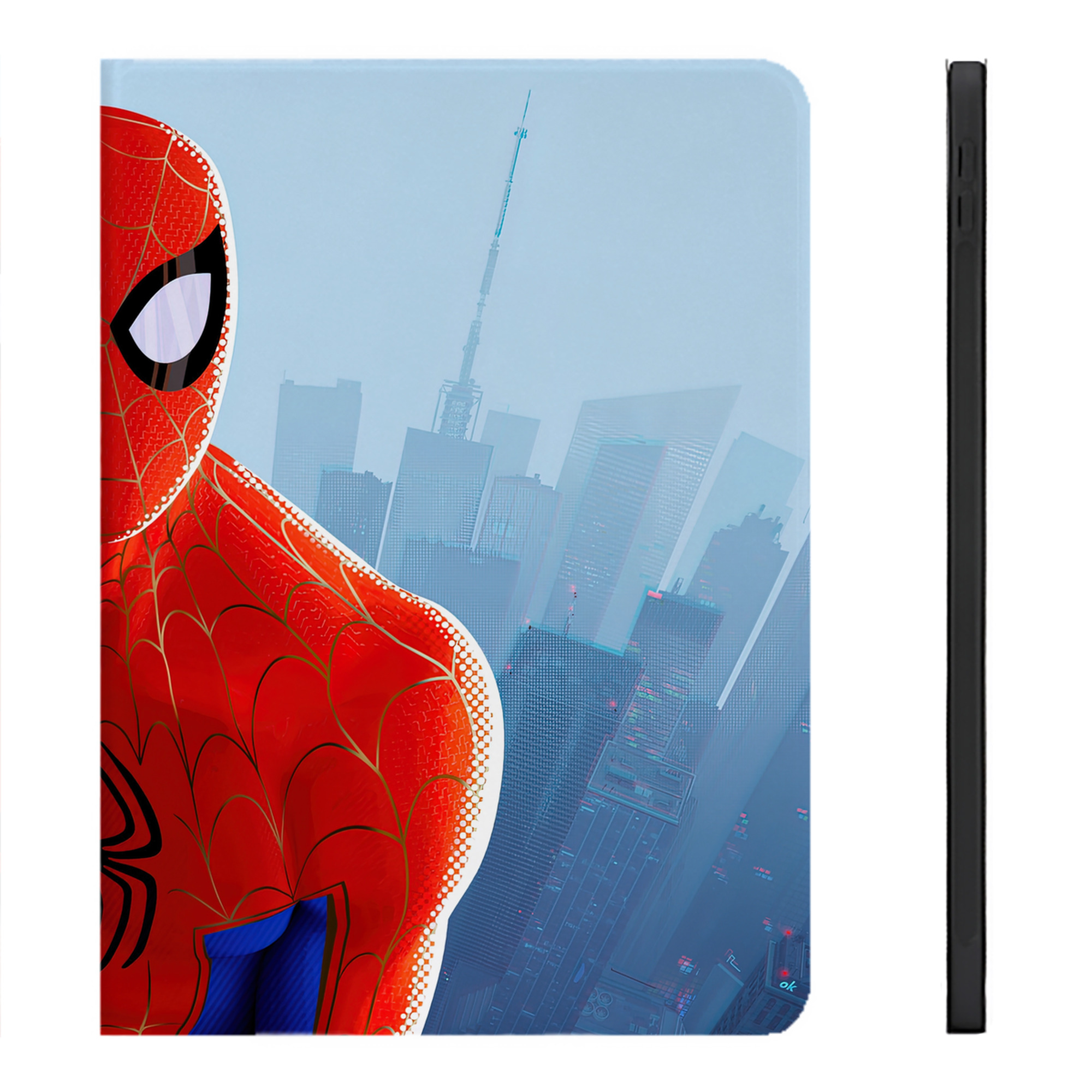 （画像用） Spider Man スパイダーマン IPadケース ペンホルダー付き ブックスタイルデザイン